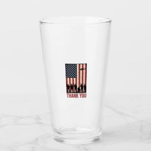 Tack Militär Amerikansk Flagga Tröja Design_1 Glaskopp