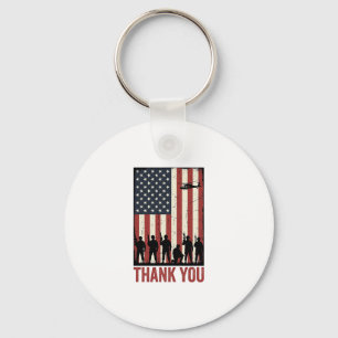 Tack Militär Amerikansk Flagga Tröja Design_1 Nyckelring