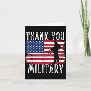 Tack Militär Patriotisk Veteran Minnesdag Kort