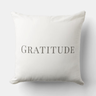 Tack – Minimal typografisk design Kudde