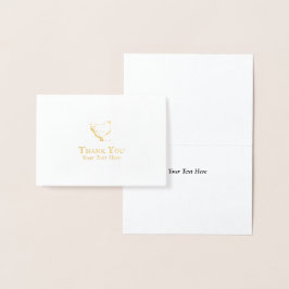 Tack minimalist Farmhouse Hen Logotyp Luxury Folierat Kort