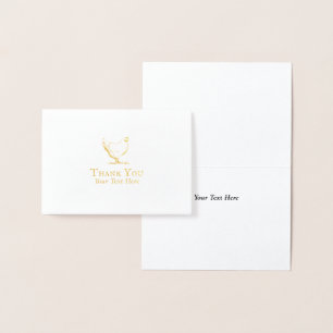 Tack minimalist Farmhouse Hen Logotyp Luxury Folierat Kort