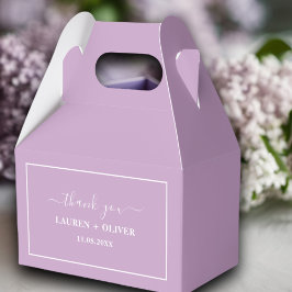 Tack minimalistiskt Bröllop | Lilac Lila Presentaskar