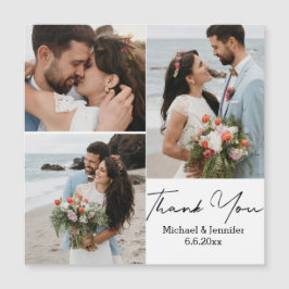 Tack, minst 3 foton bröllop magnet