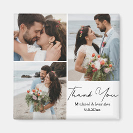 Tack, minst 3 foton kollage bröllop magnet