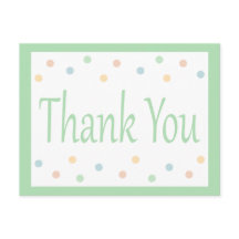 Tack Mint Grönt och Vit Polka dots