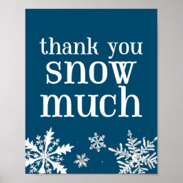 Tack Mo Snowflake Party-skylt Poster