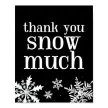 Tack Mo Snowflake Party-skylt