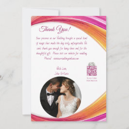 Tack-Modern Abstrakt -Rosa Orange Gult- Inbjudningar