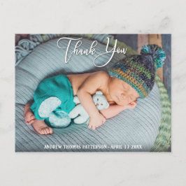 Tack | Modern Boho Baby Photo Vykort