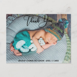Tack | Modern Boho Baby Photo Vykort