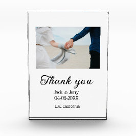 Tack modern enkel bröllopspar namn meddelande