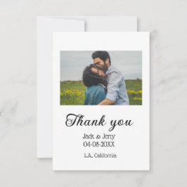 Tack modern enkel bröllopspar namn meddelande