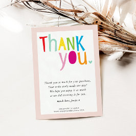 TACK modern, klar roligt, färglös typografi Kort