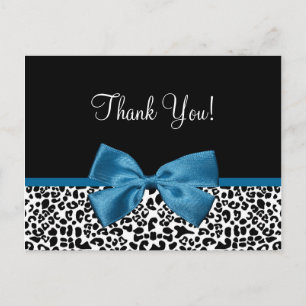 Tack Modern Leopard Mykonos Blue Ribbon Vykort