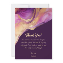 Tack-Modern Lila Rosa och Guld