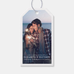 Tack   Modern och enkel foto Bröllop Presentetikett