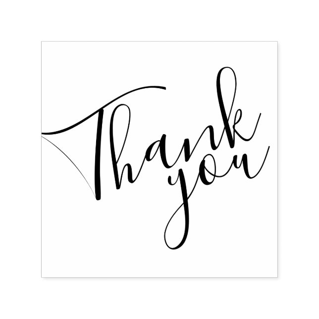 'Tack' Modern skript Självfärgande Stämpel (Design)