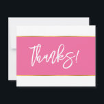 TACK modern snygg rosa guld vit script Kort<br><div class="desc">av kat massard >>> WWW.SIMPLYSWEETPAPERIE.COM <<<
Ett enkelt " tack " i falskt guld folie,  handskriven script typ med foto och ditt meddelande på baksidan - ett enkelt perfekt TACK för ditt bröllop,  eller någon annan händelse
<<< *** OBS - DEN GLANSIGA GULDFOLIE-EFFEKTEN ÄR EN UTTRYCKT BILD ***</div>