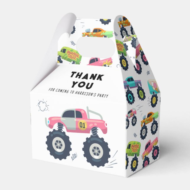 Tack Modern ungdom Monster Car Lastbilar Presentaskar (Framsidan Sidan)
