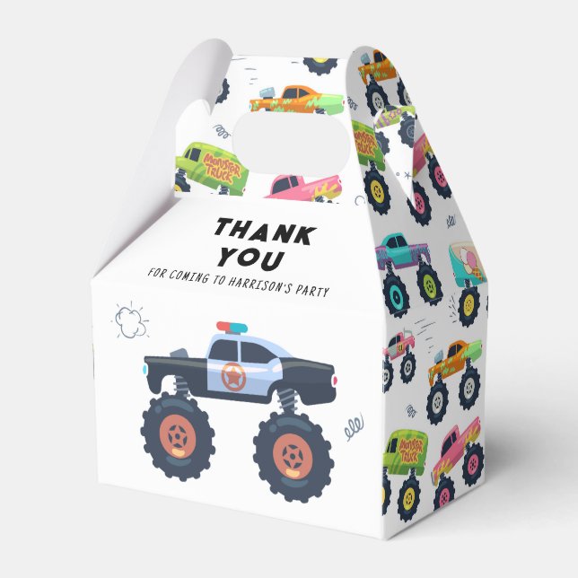 Tack Modern ungdom Monster Car Lastbilar Presentaskar (Framsidan Sidan)