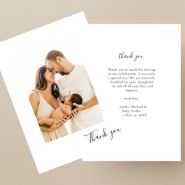 Tack Modern Vertikal Foto Baby Shower (Skapare uppladdad)