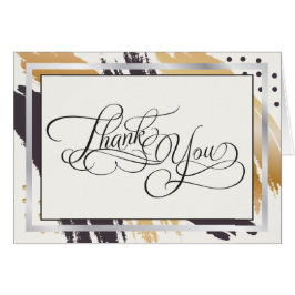 Tack | Moderna färgstreck och typografi Hälsningskort