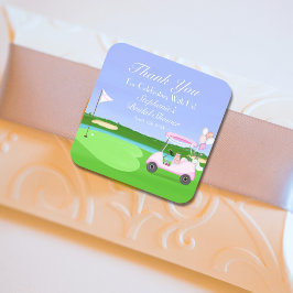 Tack Möhippa Golf Möhippa Brunch Fyrkantigt Klistermärke