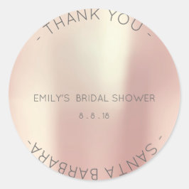 Tack Möhippa Parly Chamlie Rosa ros Runt Klistermärke