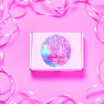 Tack Möhippa Sweet16th Glitter Holograph Drips Runt Klistermärke<br><div class="desc">Föreställ dig det här: du har just kastat det mesta av fantastisk Sweet 16 eller möhippan någonsin. Dekorationerna var på sin plats, livsmedlen var gudomliga och viberna var helt oförglömliga. Men vänta.. hur tillsluter du perfektens minne i dina gästers sinnen? Ange "Tack Sweet 16th Glitter Holograph Drips Classic Round Sticker"....</div>