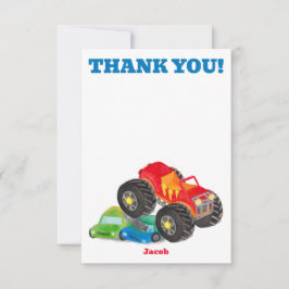 Tack Monster Lastbil Birthday Bash Watercolor