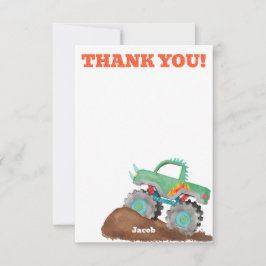 Tack Monster Lastbil Birthday Bash Watercolor