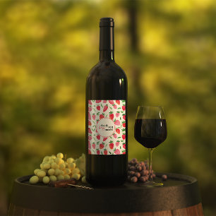 Tack, mönster, tack för att du har skickat ut vatt vinflaska etikett