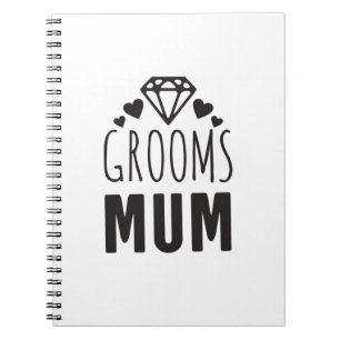 Tack Mor i Groom Brudens sida Blommigt Gift Anteckningsbok