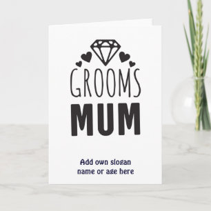 Tack Mor i Groom Brudens sida Blommigt Gift Kort