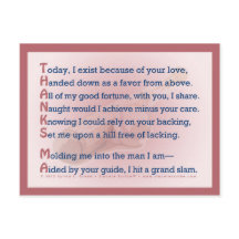 Tack, Morsa (akrostiskt)