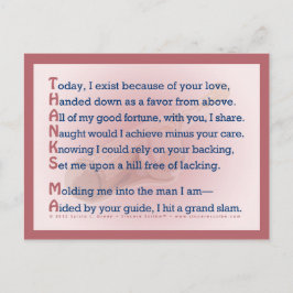 Tack, Morsa (akrostiskt) Vykort