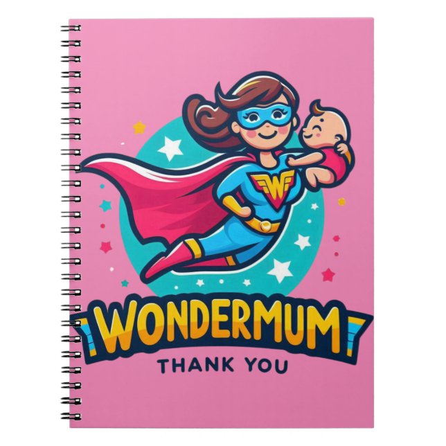 Tack Morsa! T-Shirt Anteckningsbok (Framsidan)