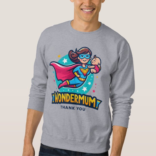 Tack Morsa! T-Shirt Lång Ärmad Tröja (Framsida)
