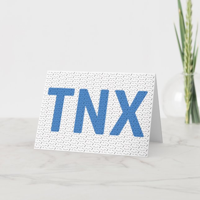 Tack Morse-kodkort Helgkort (Framsida)