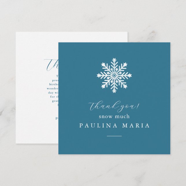 Tack Much Winter Quinceanera Blue (Fram/baksida)
