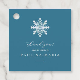 Tack Much Winter Quinceanera Blue Gåvor Etiketter