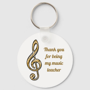 Tack Music Teacher Clef Symbol-uppskattning Nyckelring