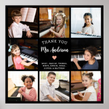 Tack Music Teacher Gift Photo Collage