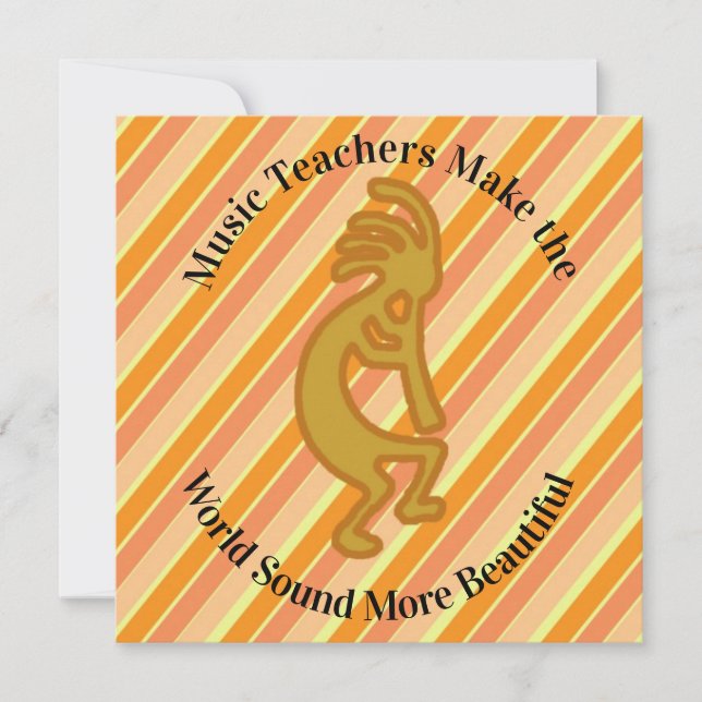 Tack Music Teacher Kokopelli-uppskattning (Framsida)