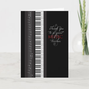 Tack Music Teacher Kort