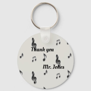 Tack Music Teacher Musical Note Mönster Nyckelring