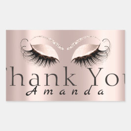 Tack Namn helt enkelt Ro Möhippa Sweet 16:e Rektangulärt Klistermärke