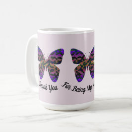 Tack Nanny Apprecition Bright Butterfly Kaffemugg
