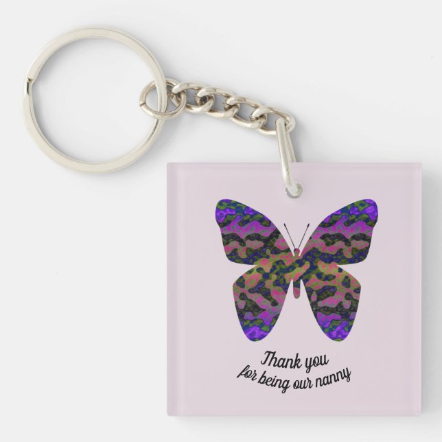 Tack Nanny Childcare Pastel Lila Butterfly (Framsidan)